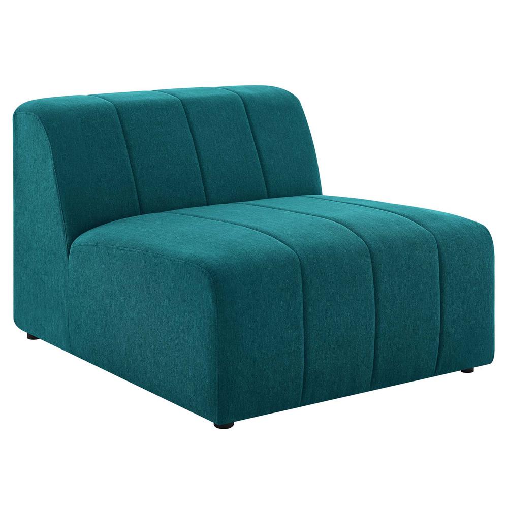 Bartlett Upholstered Fabric Armless Chair - Teal EEI-4398-TEA. Picture 1