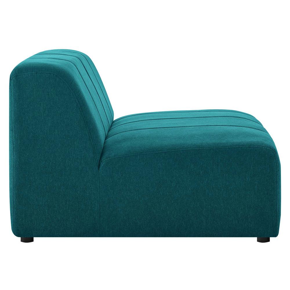 Bartlett Upholstered Fabric Armless Chair - Teal EEI-4398-TEA. Picture 2