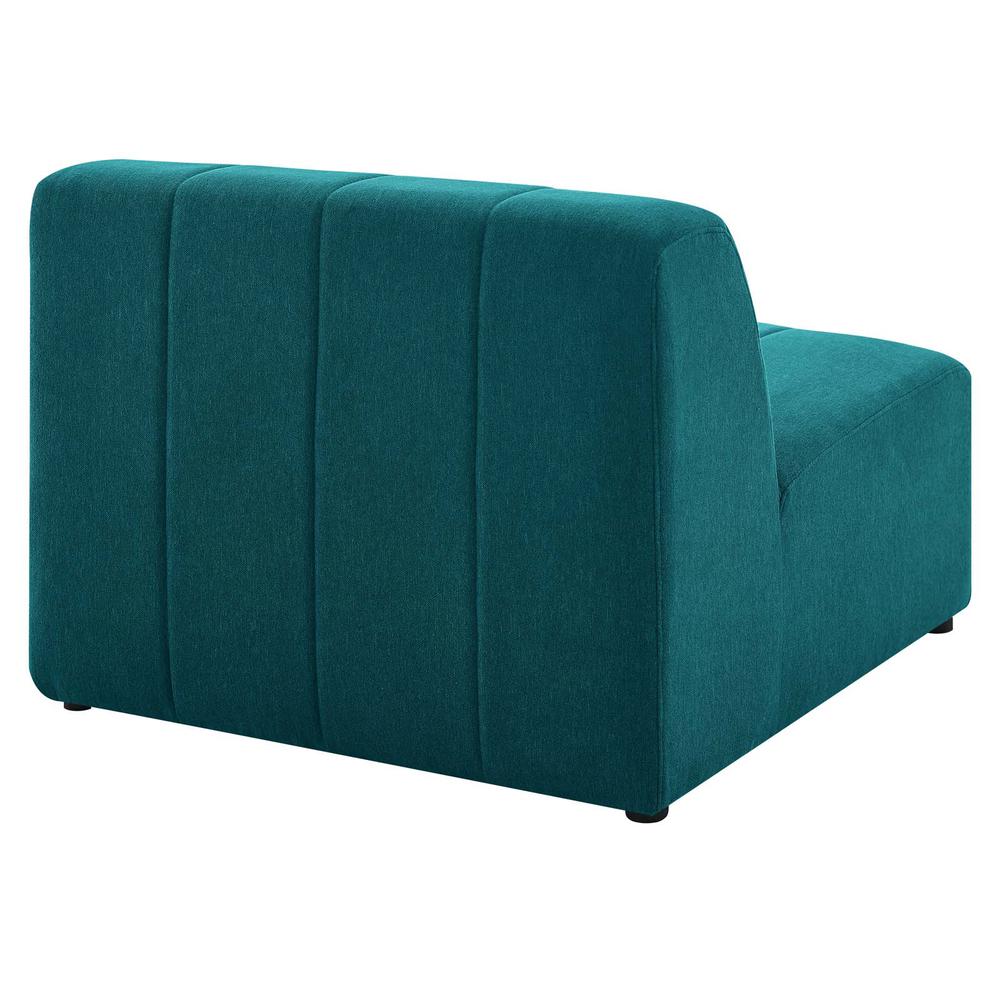 Bartlett Upholstered Fabric Armless Chair - Teal EEI-4398-TEA. Picture 3