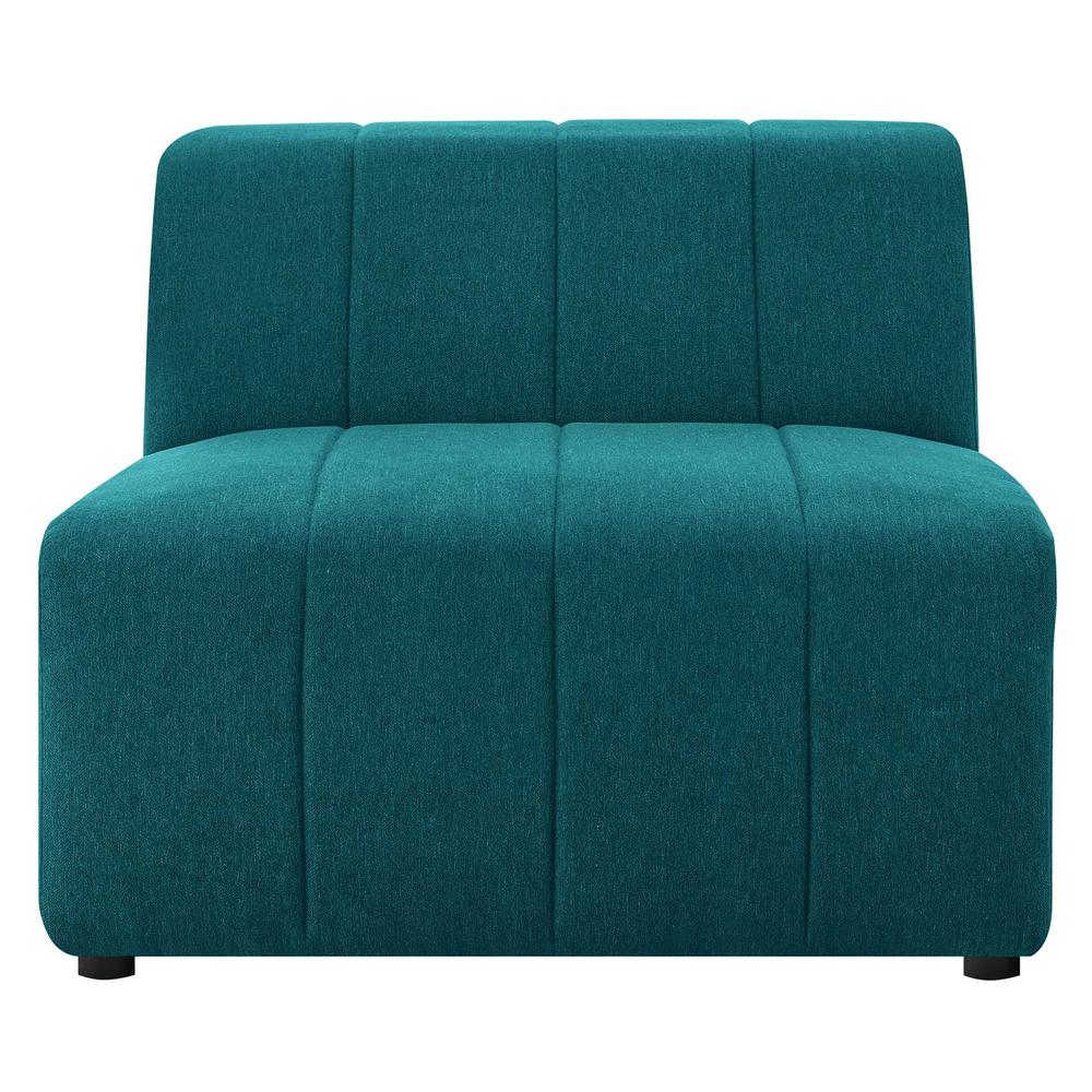 Bartlett Upholstered Fabric Armless Chair - Teal EEI-4398-TEA. Picture 4
