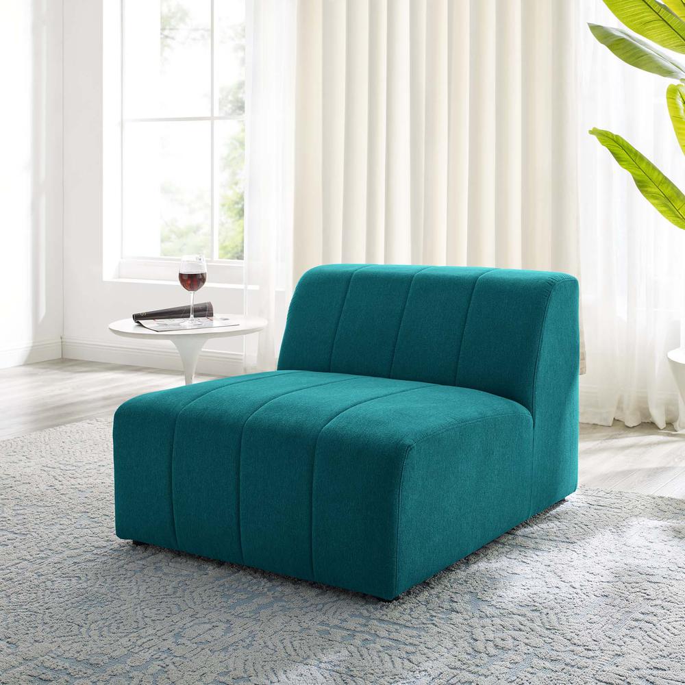 Bartlett Upholstered Fabric Armless Chair - Teal EEI-4398-TEA. Picture 8