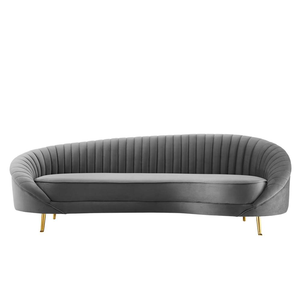 Camber Channel Tufted Performance Velvet Sofa. Picture 4