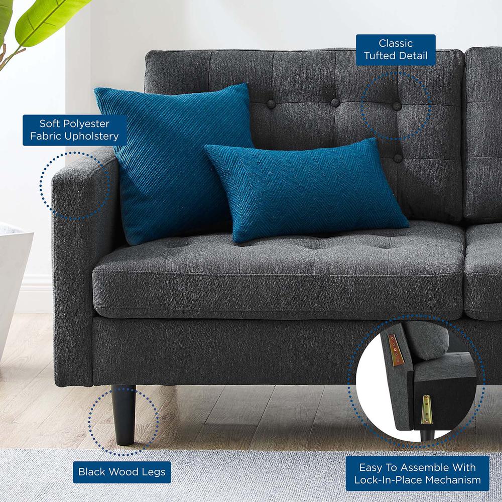 Exalt Tufted Fabric Sofa. Picture 7