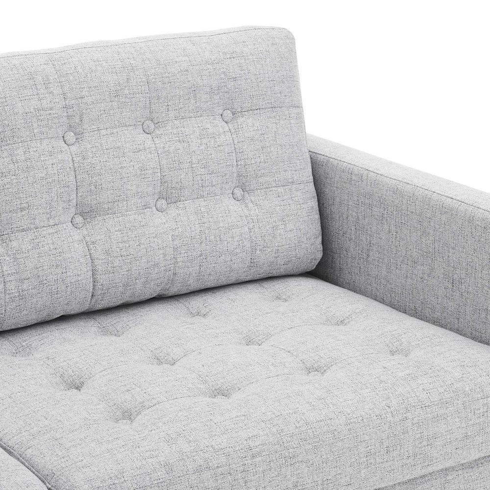Exalt Tufted Fabric Sofa - Light Gray EEI-4445-LGR. Picture 6