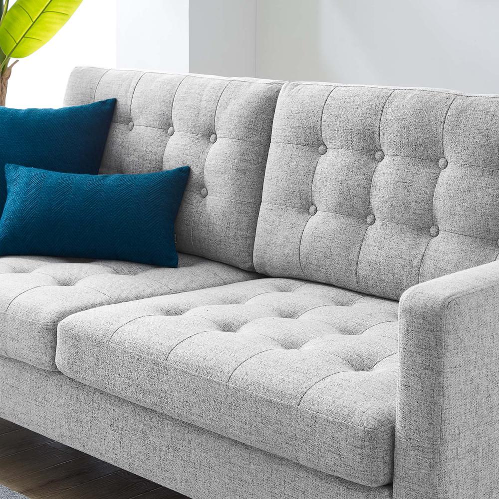 Exalt Tufted Fabric Sofa - Light Gray EEI-4445-LGR. Picture 8
