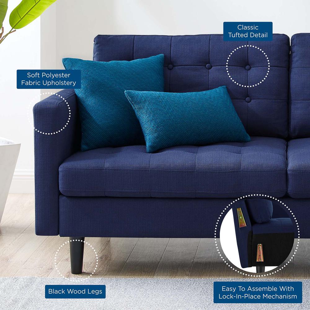 Exalt Tufted Fabric Sofa - Royal Blue EEI-4445-ROY. Picture 7