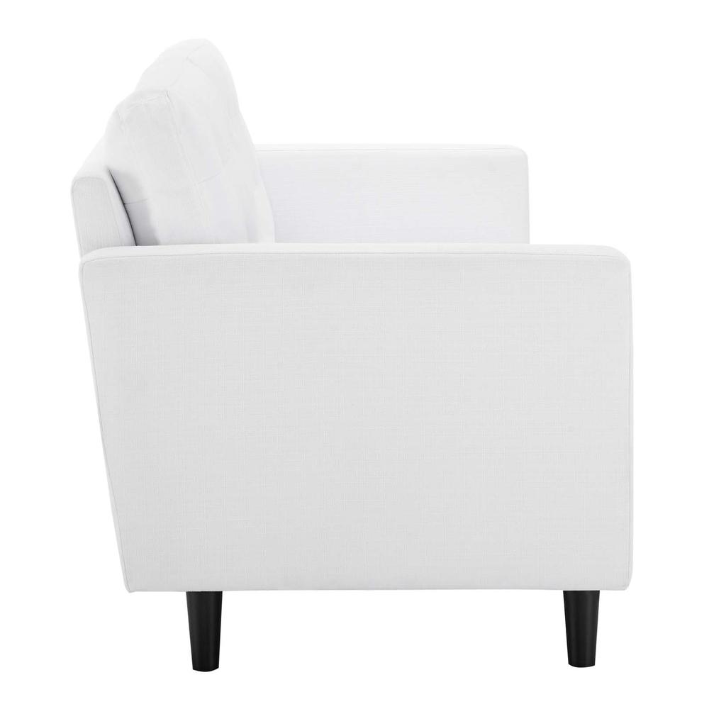 Exalt Tufted Fabric Sofa - White EEI-4445-WHI. Picture 2
