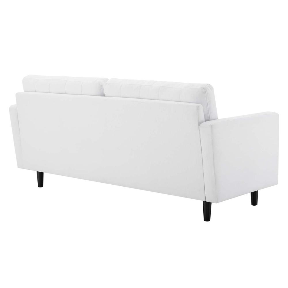 Exalt Tufted Fabric Sofa - White EEI-4445-WHI. Picture 3