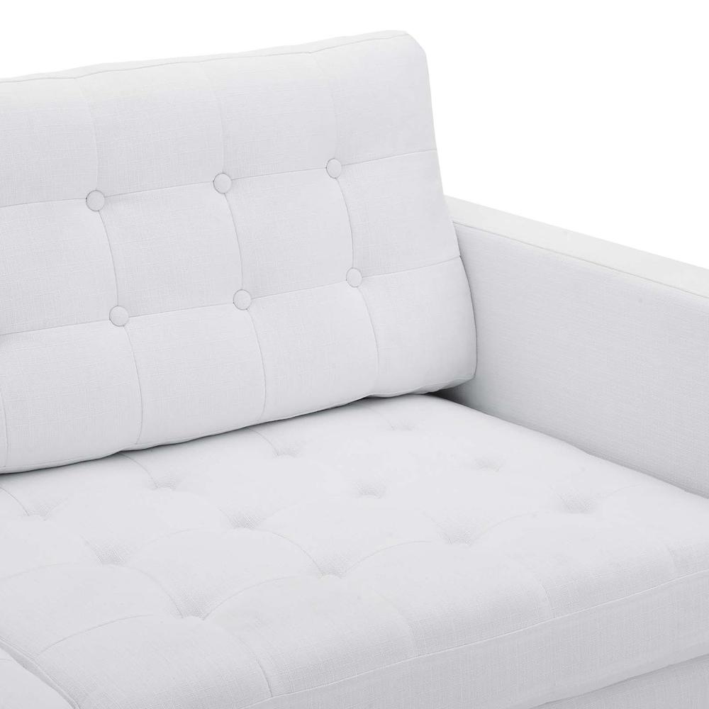 Exalt Tufted Fabric Sofa - White EEI-4445-WHI. Picture 6