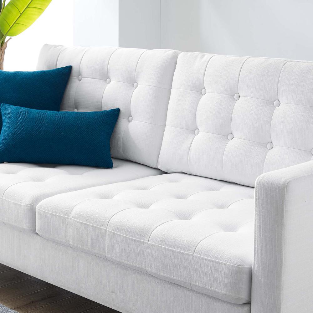 Exalt Tufted Fabric Sofa - White EEI-4445-WHI. Picture 8