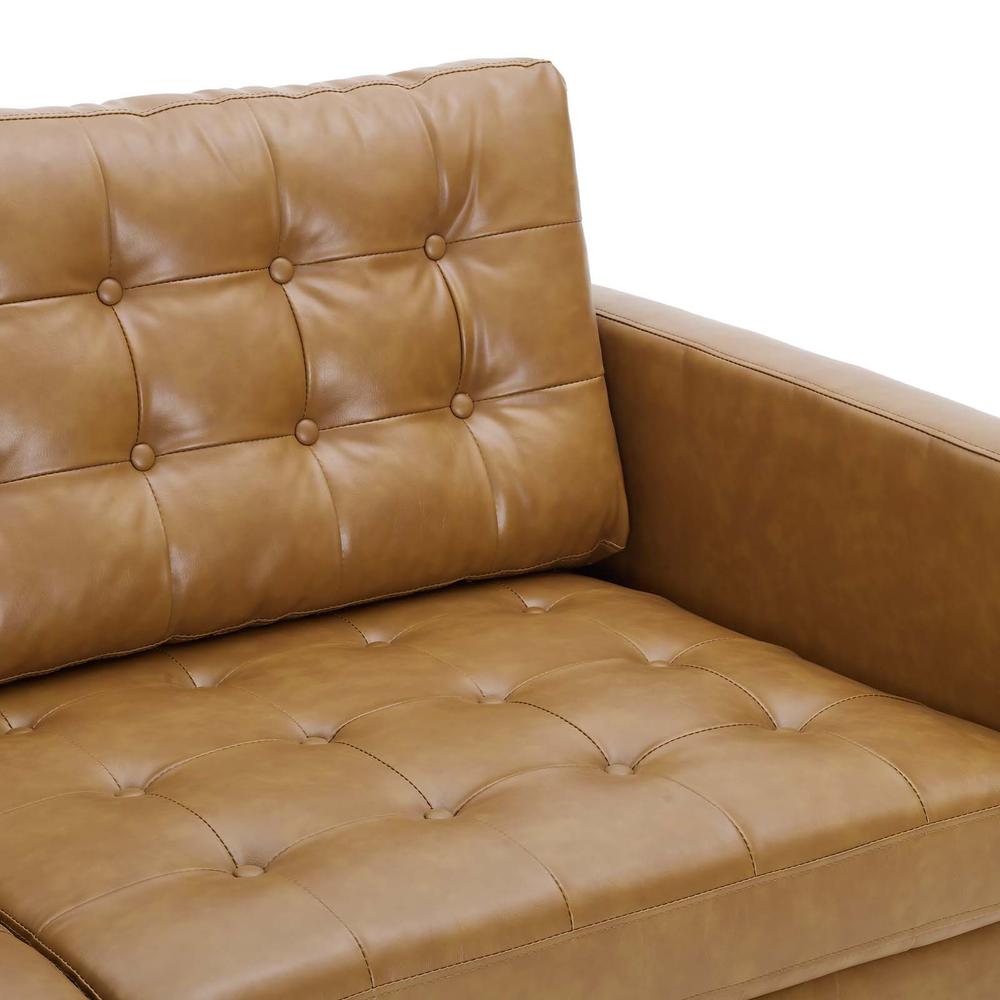 Exalt Tufted Vegan Leather Sofa. Picture 6