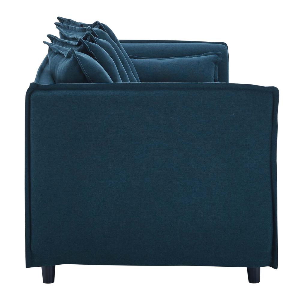 Avalon Slipcover Fabric Sofa - Azure EEI-4449-AZU. Picture 2