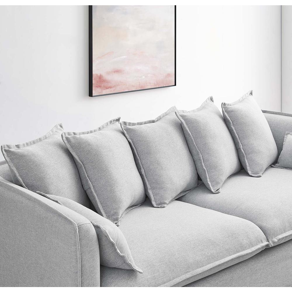 Avalon Slipcover Fabric Sofa - Light Gray EEI-4449-LGR. Picture 9