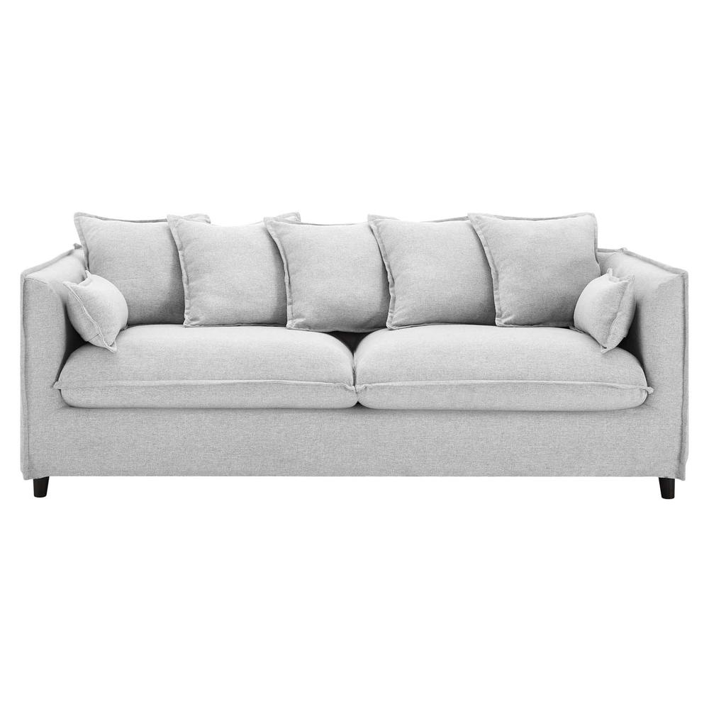 Avalon Slipcover Fabric Sofa - Light Gray EEI-4449-LGR. Picture 4