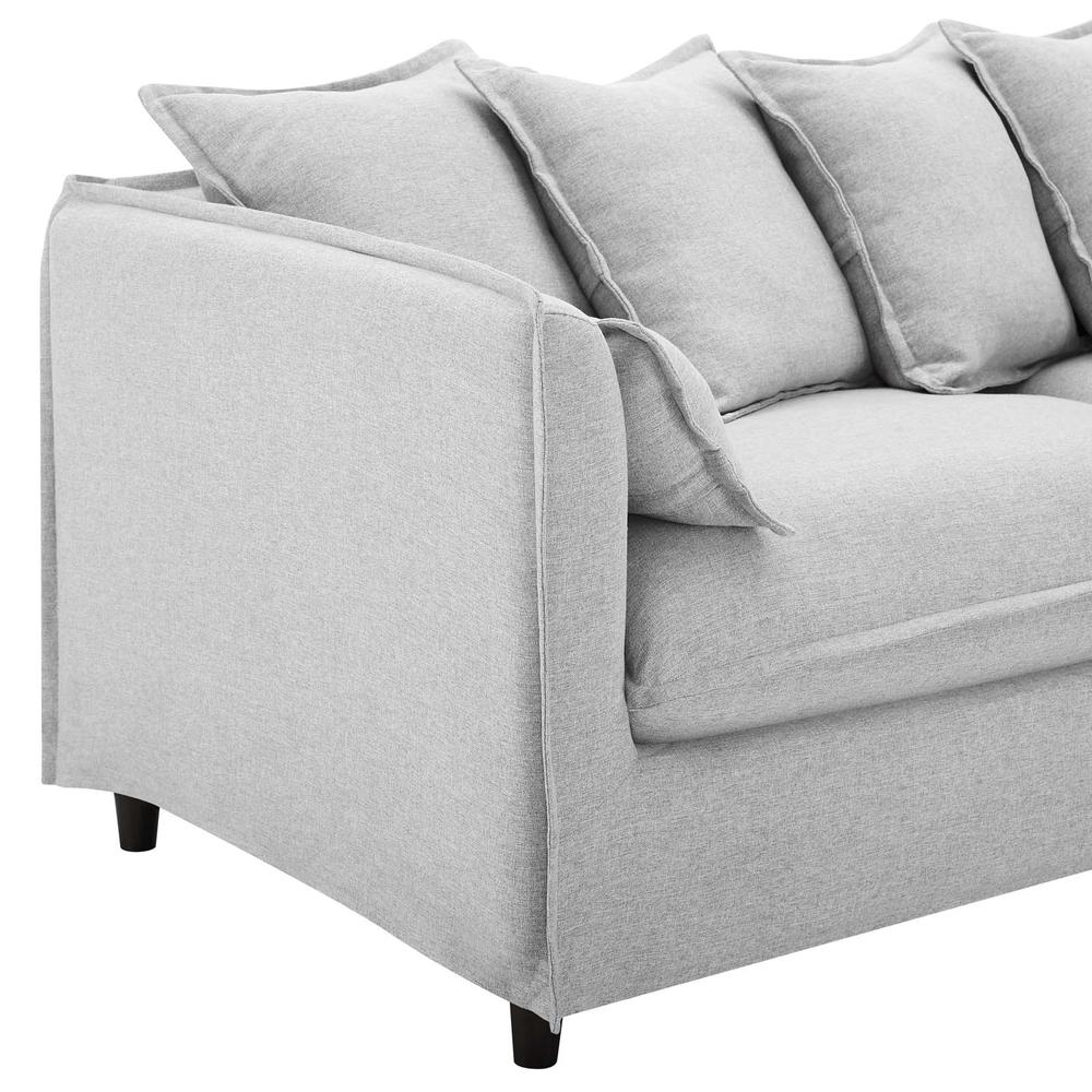 Avalon Slipcover Fabric Sofa - Light Gray EEI-4449-LGR. Picture 5