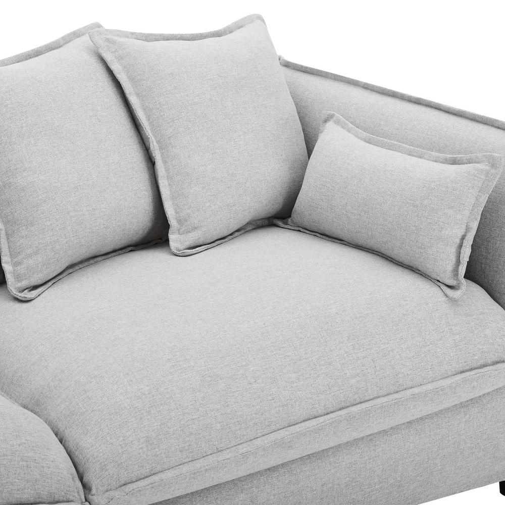 Avalon Slipcover Fabric Sofa - Light Gray EEI-4449-LGR. Picture 6