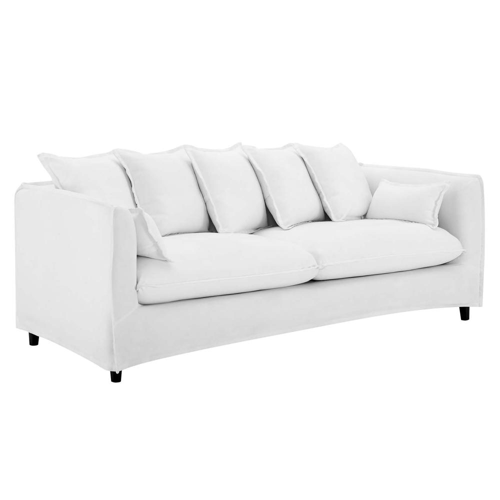 Avalon Slipcover Fabric Sofa - White EEI-4449-WHI. The main picture.