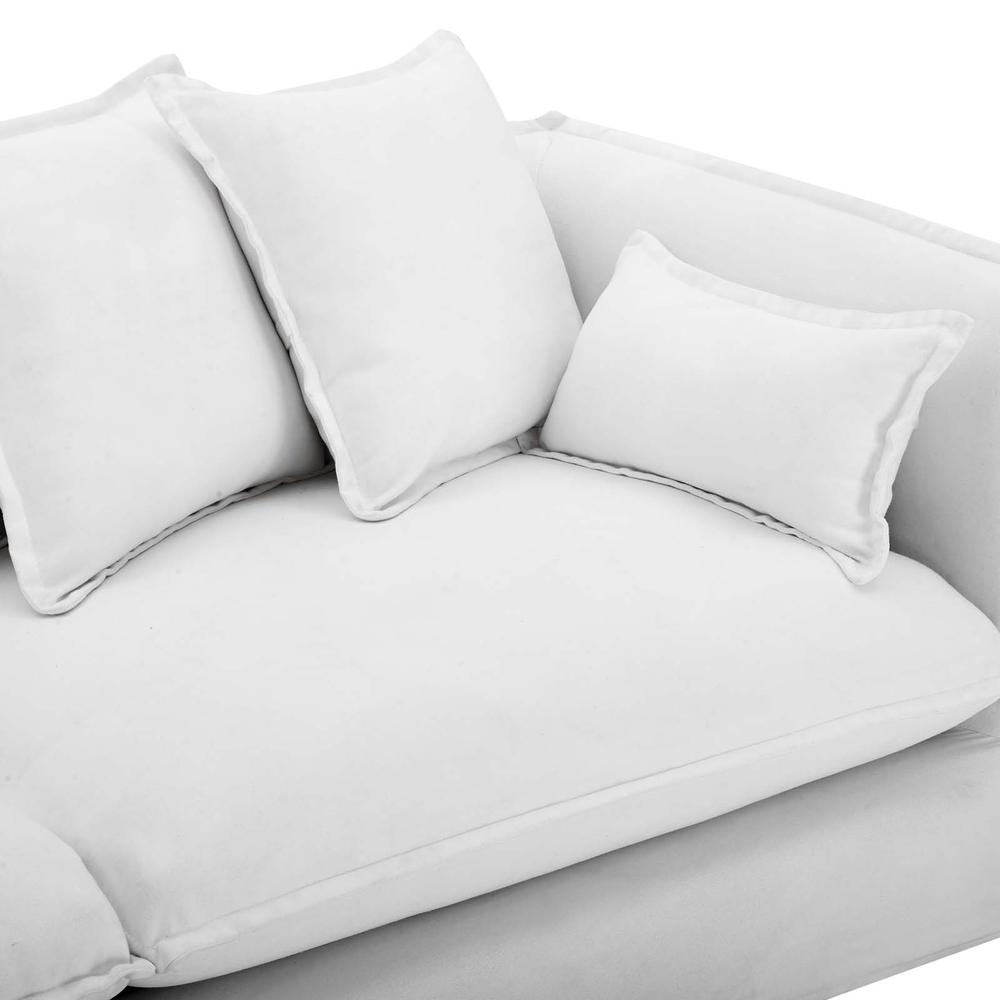 Avalon Slipcover Fabric Sofa - White EEI-4449-WHI. Picture 6