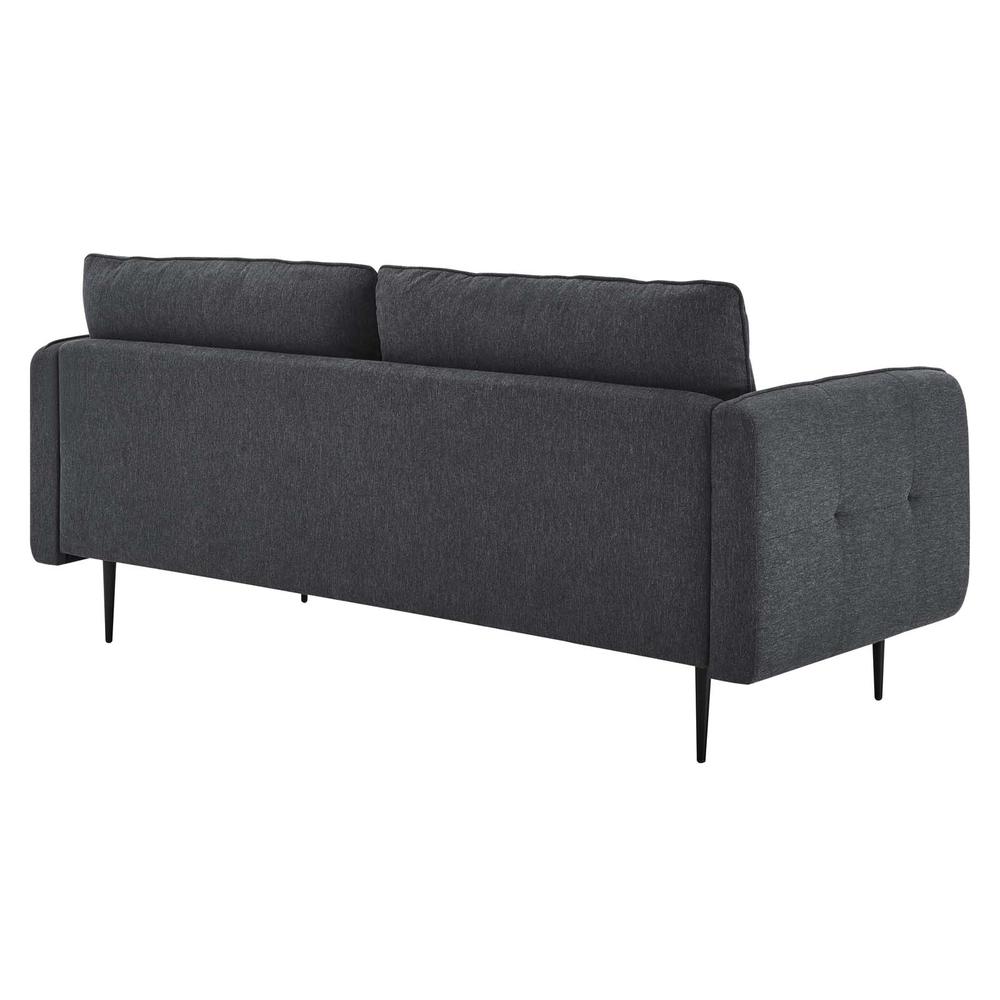 Cameron Tufted Fabric Sofa - Charcoal EEI-4451-CHA. Picture 3
