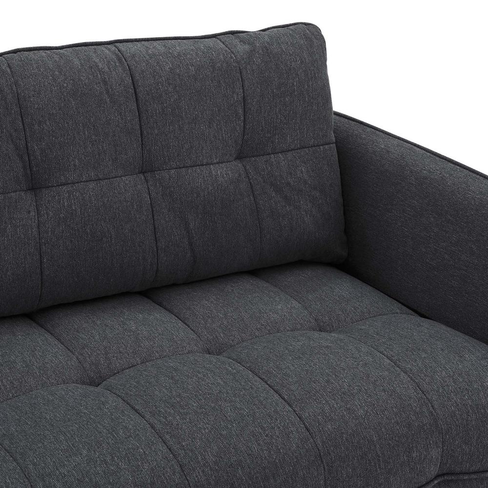 Cameron Tufted Fabric Sofa - Charcoal EEI-4451-CHA. Picture 6