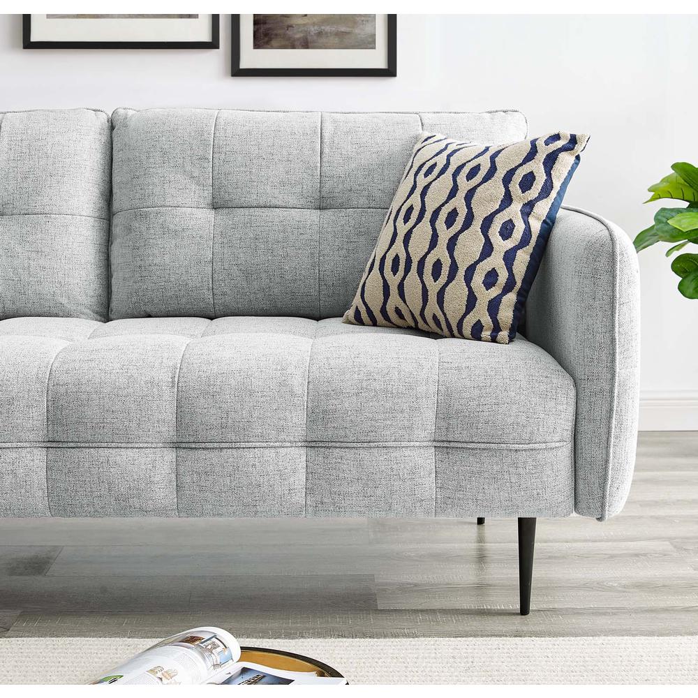 Cameron Tufted Fabric Sofa - Light Gray EEI-4451-LGR. Picture 9