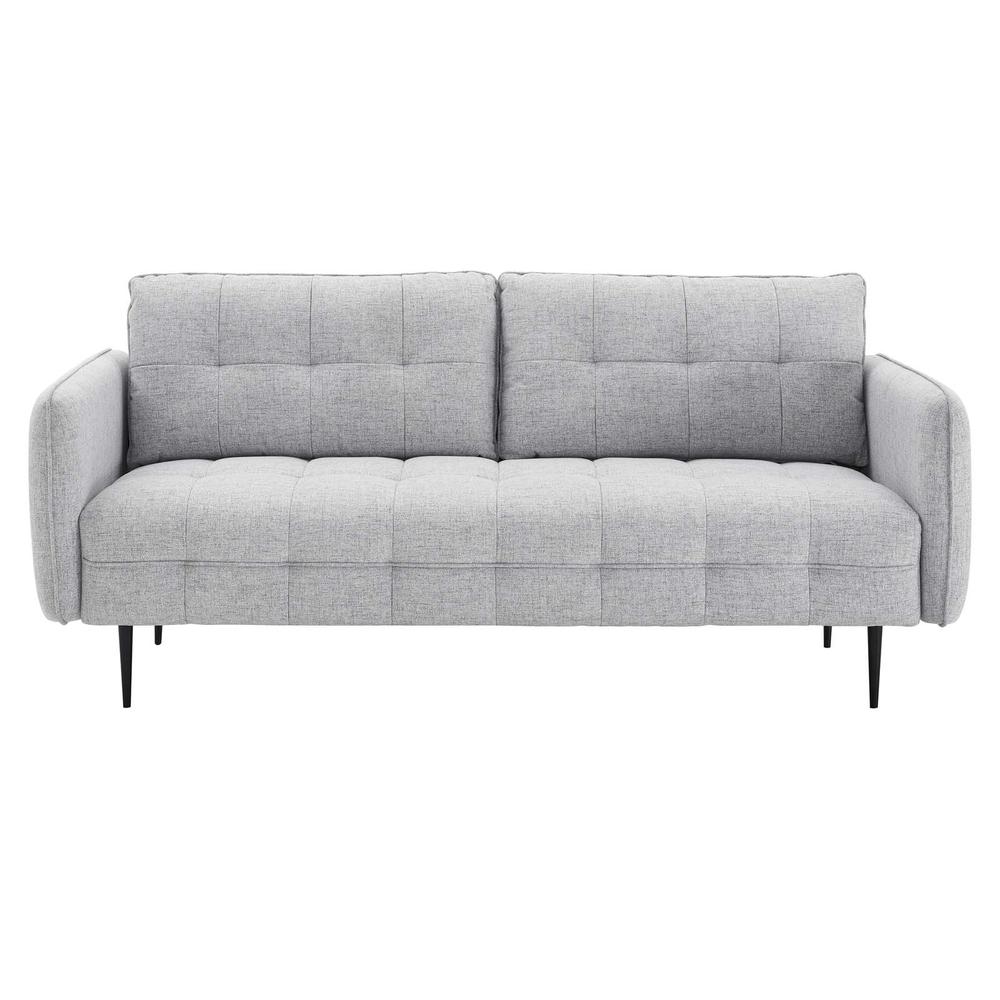 Cameron Tufted Fabric Sofa - Light Gray EEI-4451-LGR. Picture 4
