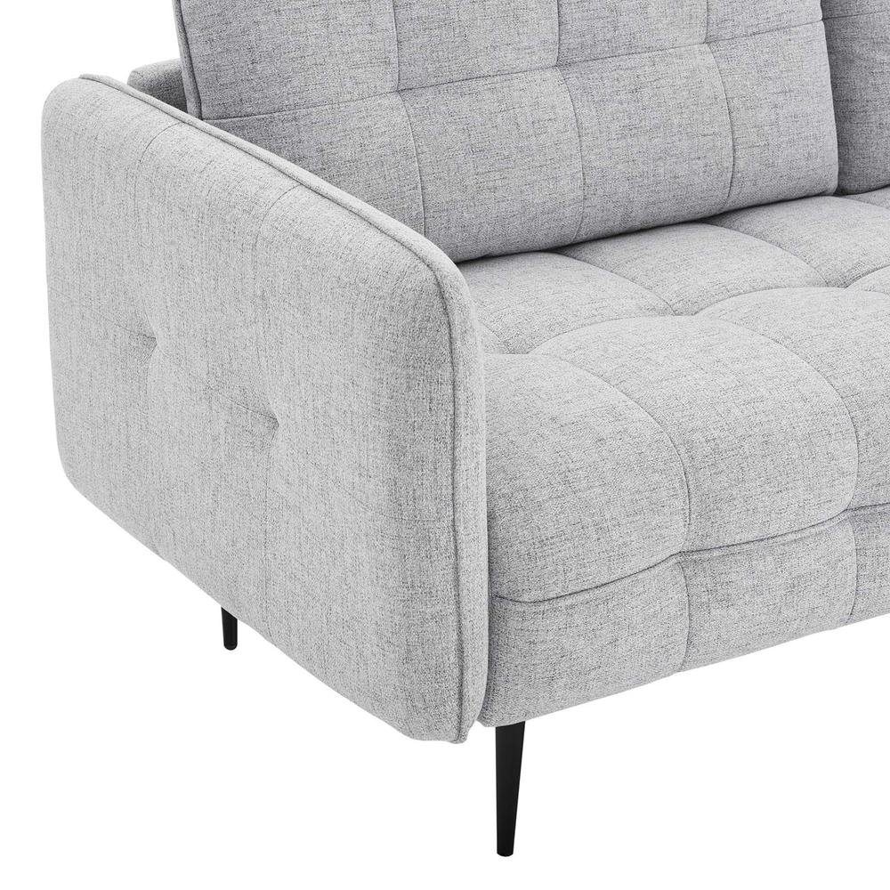 Cameron Tufted Fabric Sofa - Light Gray EEI-4451-LGR. Picture 5