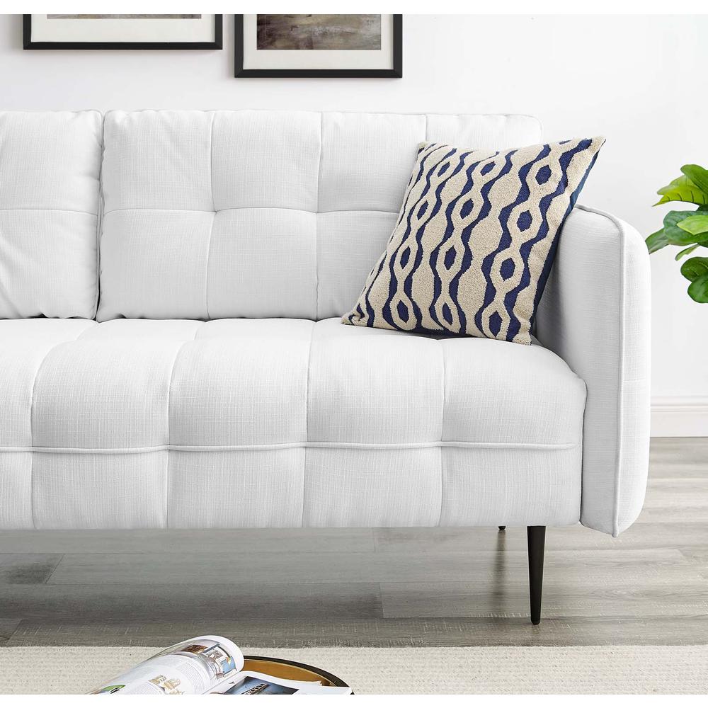 Cameron Tufted Fabric Sofa - White EEI-4451-WHI. Picture 9
