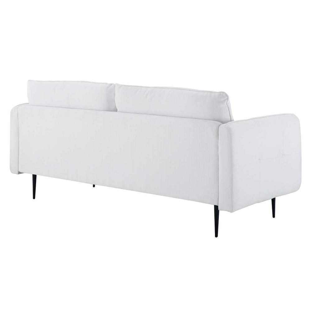 Cameron Tufted Fabric Sofa - White EEI-4451-WHI. Picture 3