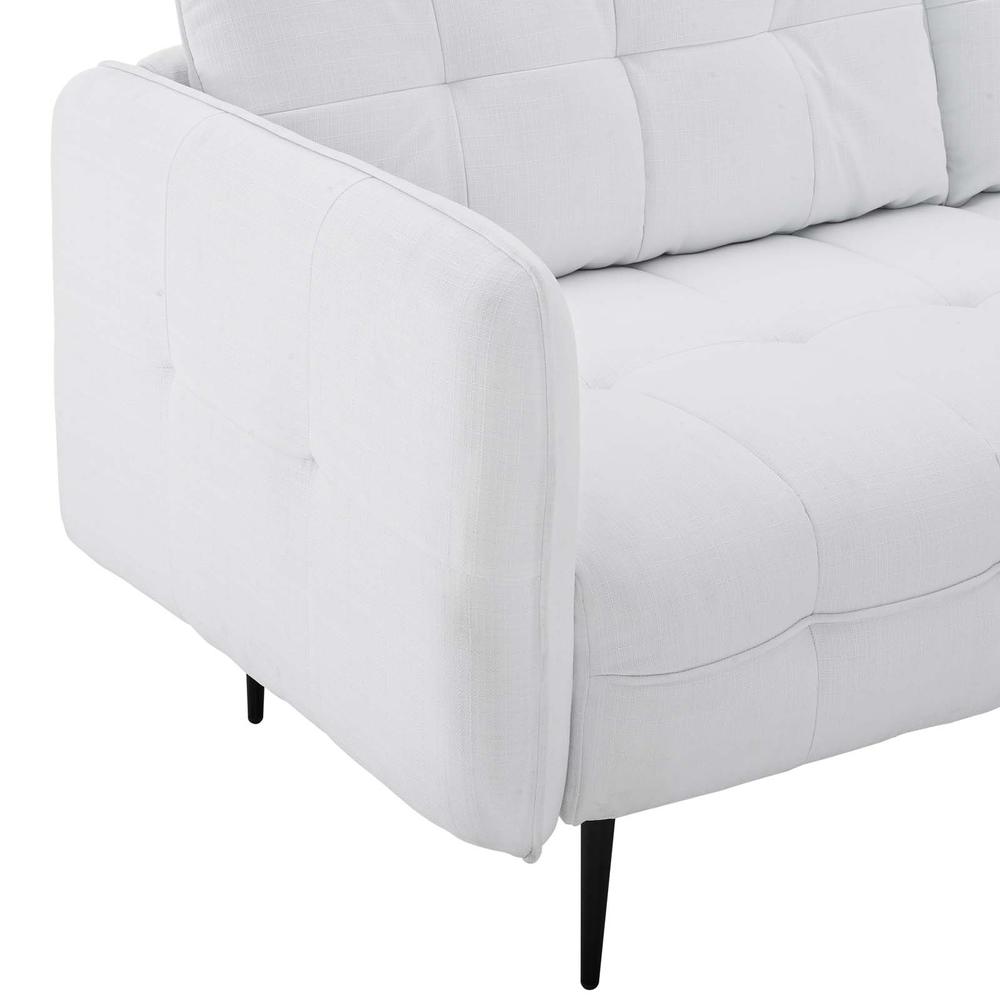 Cameron Tufted Fabric Sofa - White EEI-4451-WHI. Picture 5