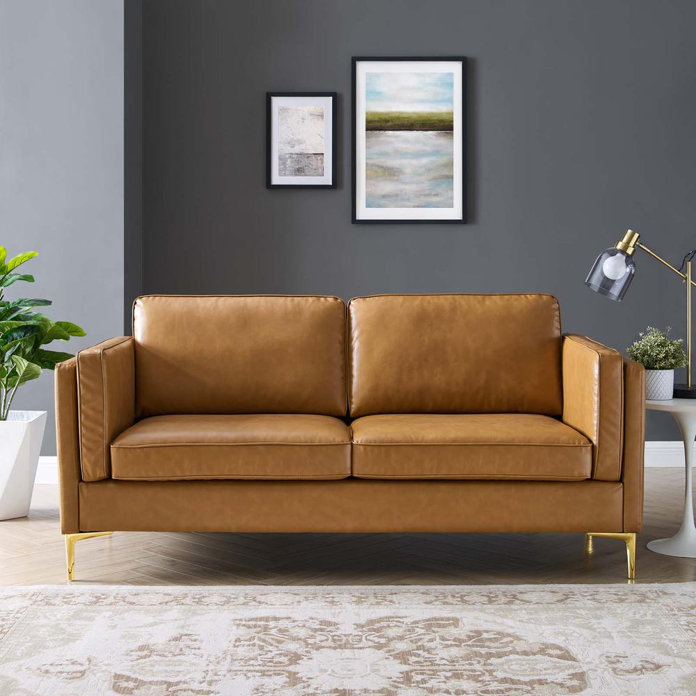 Kaiya Vegan Leather Sofa. Picture 9