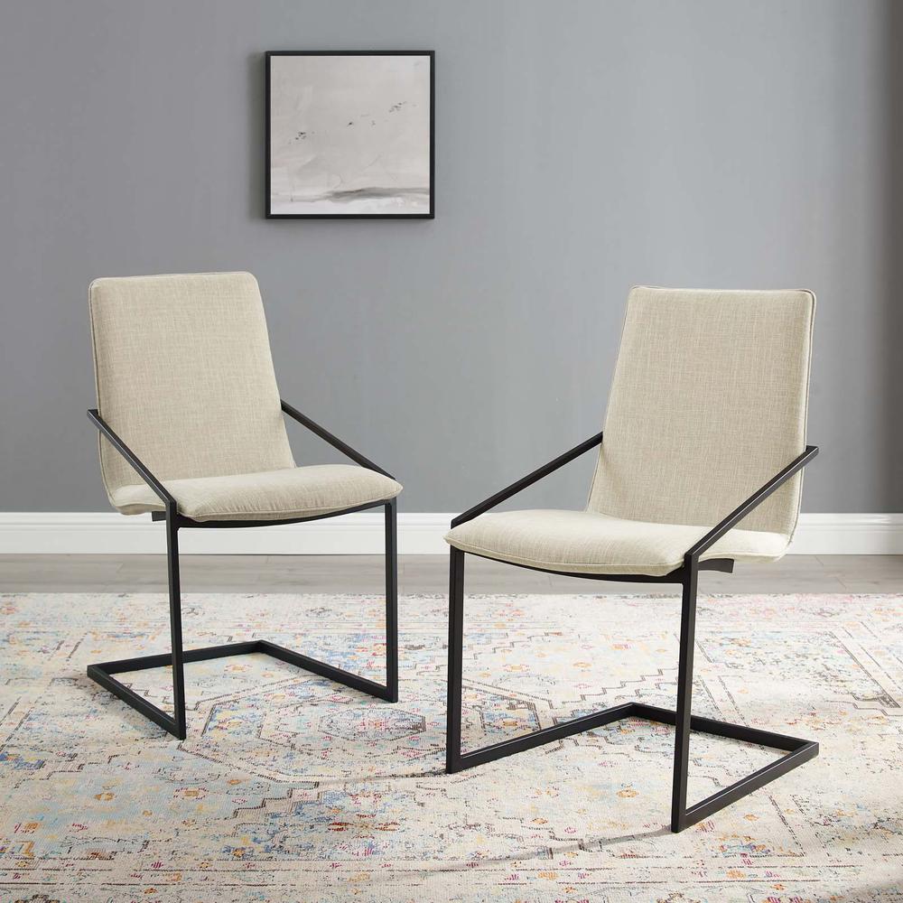 Pitch Dining Armchair Upholstered Fabric Set of 2. Picture 7