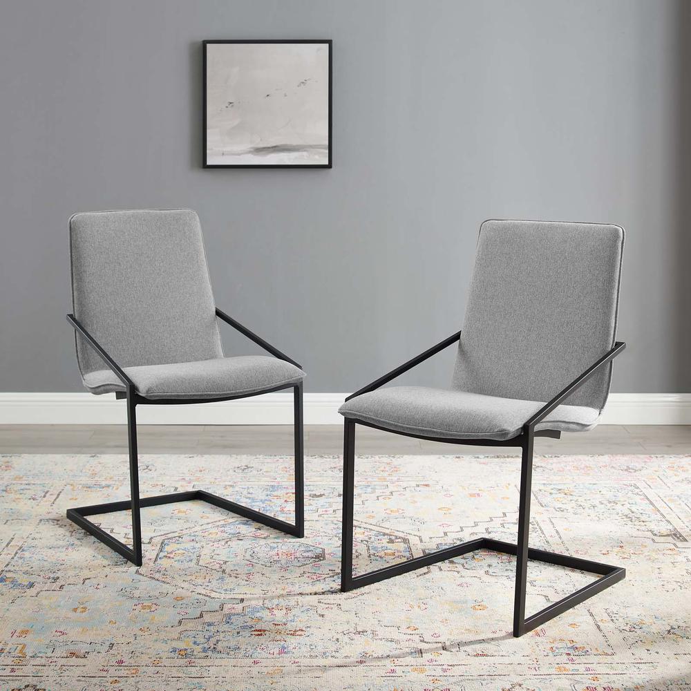 Pitch Dining Armchair Upholstered Fabric Set of 2. Picture 7