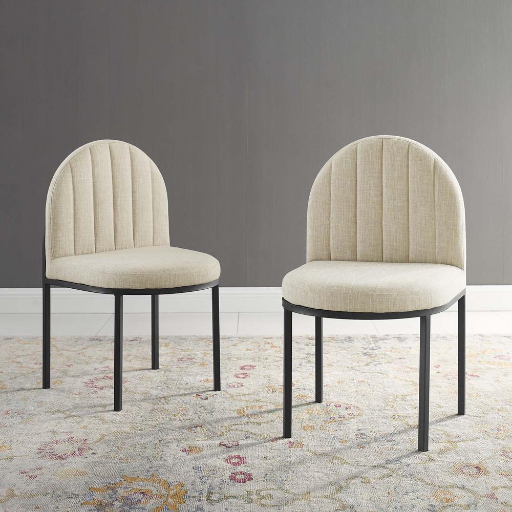 Isla Dining Side Chair Upholstered Fabric Set of 2. Picture 7