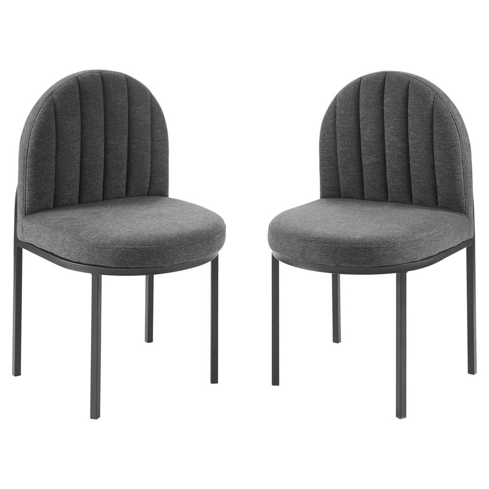 Isla Dining Side Chair Upholstered Fabric Set of 2. Picture 1