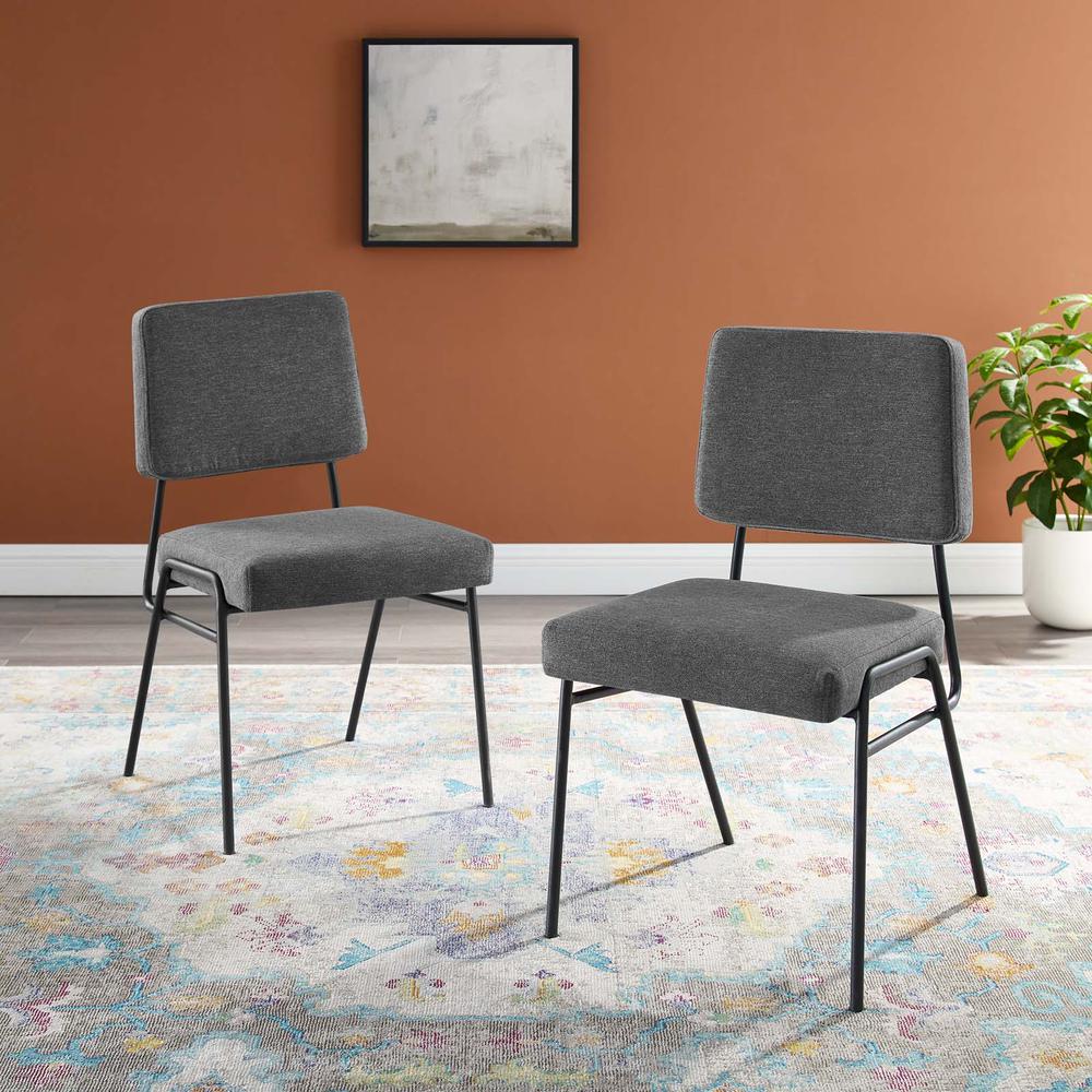 Craft Dining Side Chair Upholstered Fabric Set of 2. Picture 8