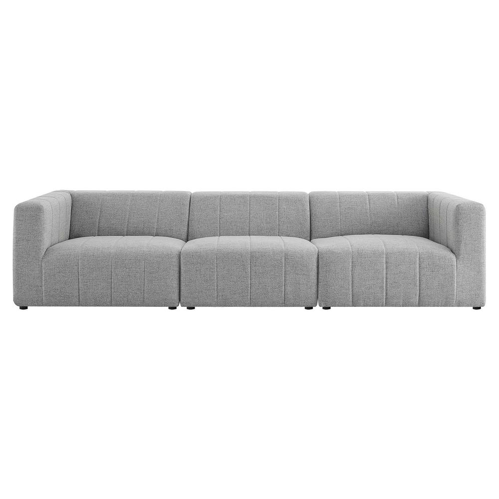 Bartlett Upholstered Fabric 3-Piece Sofa - Light Gray EEI-4514-LGR. Picture 1