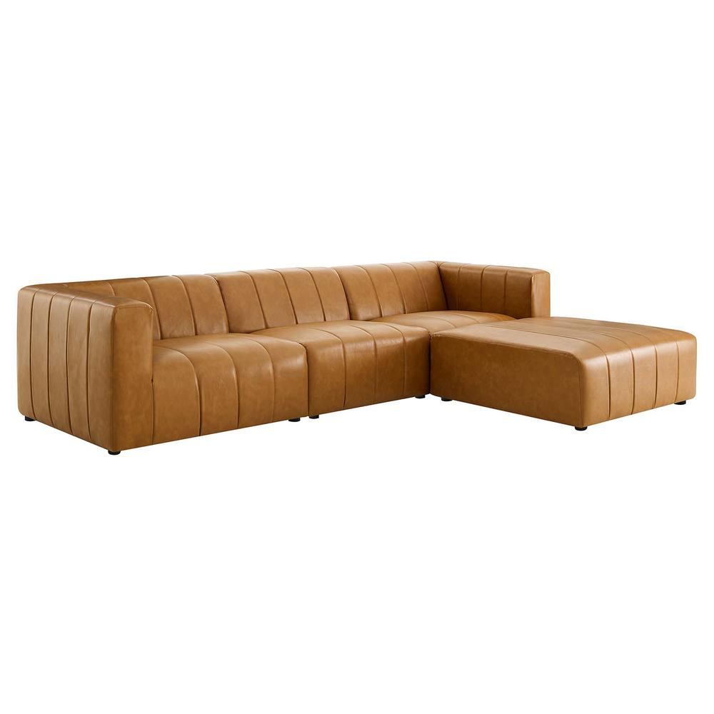 Bartlett Vegan Leather 4-Piece Sectional Sofa. Picture 1