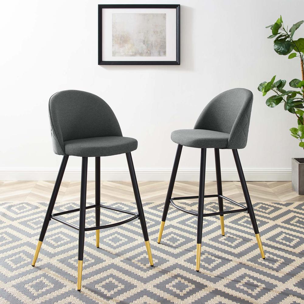 Cordial Fabric Bar Stools - Set of 2. Picture 9