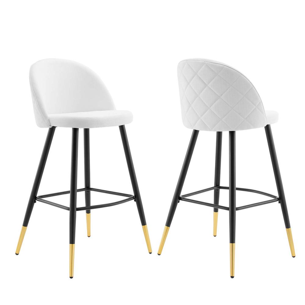 Cordial Fabric Bar Stools - Set of 2. Picture 1