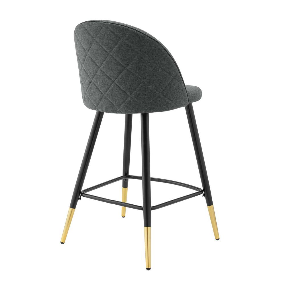 Cordial Fabric Counter Stools - Set of 2 - Gray EEI-4528-GRY. Picture 5