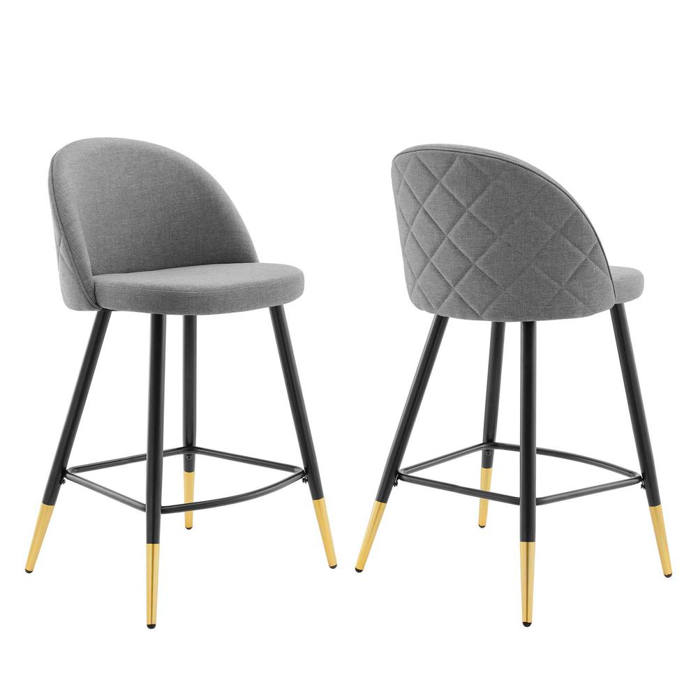 Cordial Fabric Counter Stools - Set of 2. Picture 1