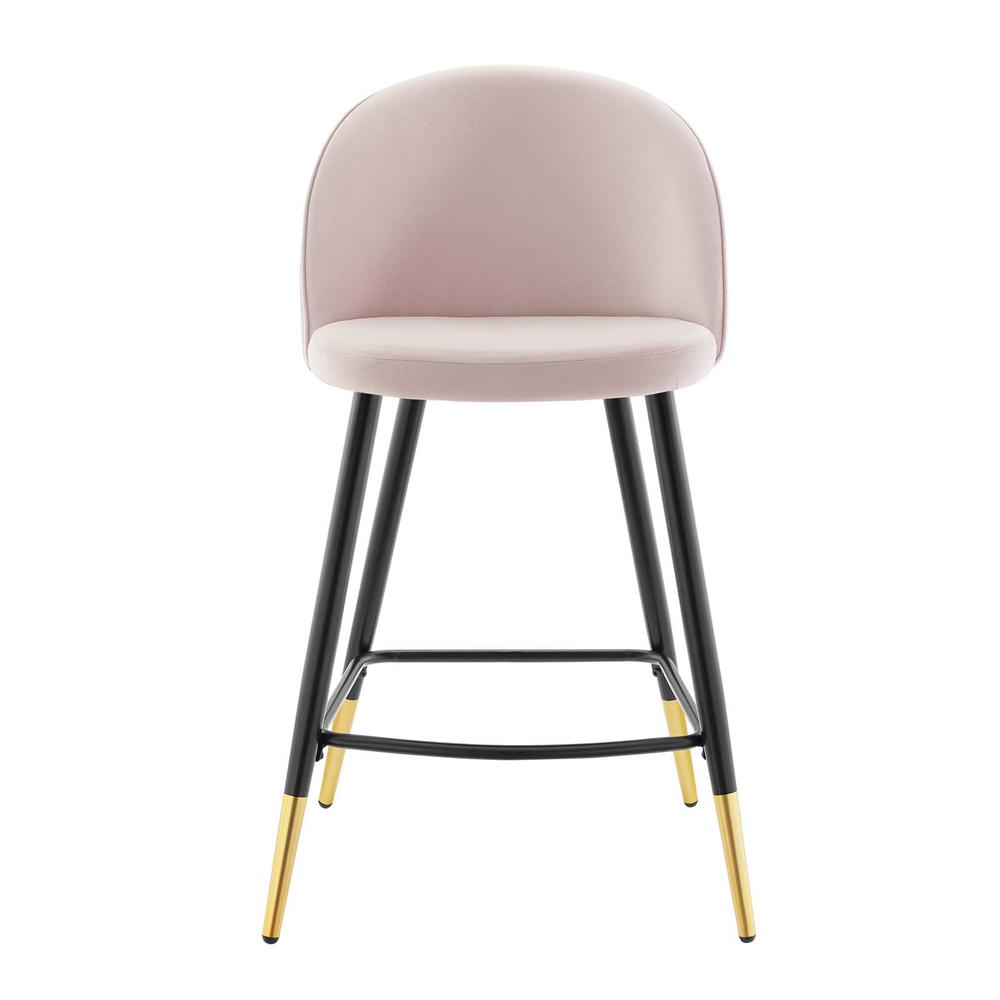 Cordial Performance Velvet Counter Stools - Set of 2. Picture 6