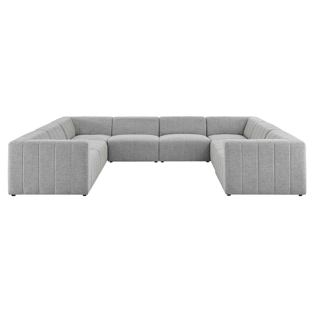 Bartlett Upholstered Fabric 8-Piece Sectional Sofa - Light Gray EEI-4535-LGR. Picture 1