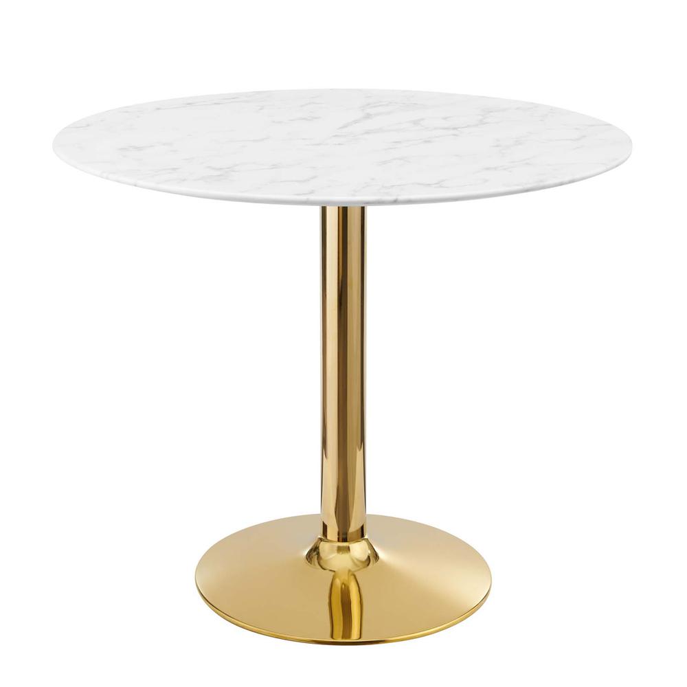 Verne 35" Artificial Marble Dining Table. Picture 1