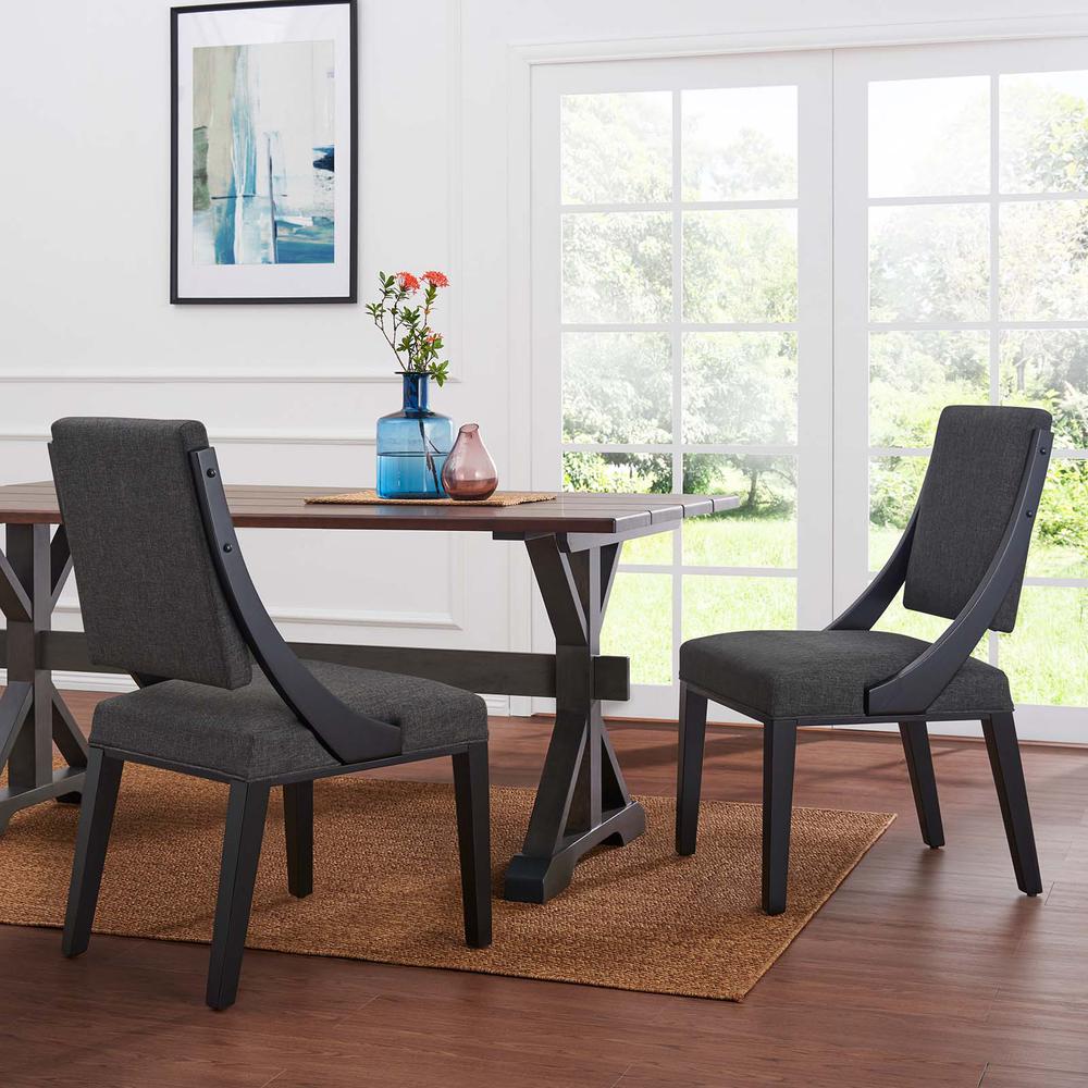 Cambridge Upholstered Fabric Dining Chairs - Set of 2. Picture 8