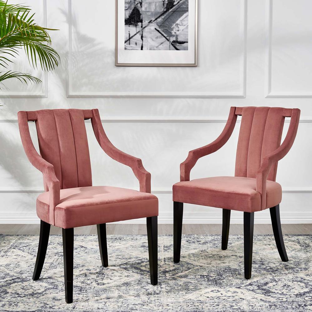 Virtue Performance Velvet Dining Chairs - Set of 2. Picture 8