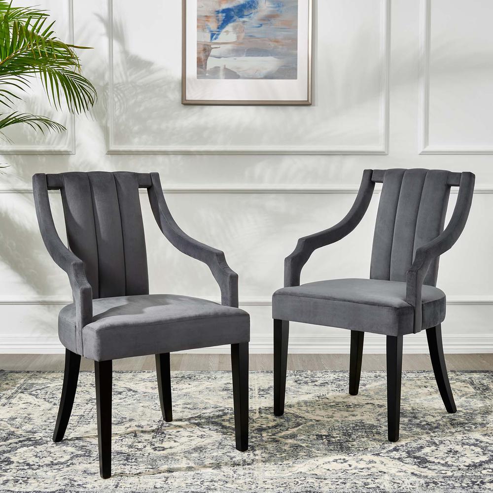 Virtue Performance Velvet Dining Chairs - Set of 2. Picture 8