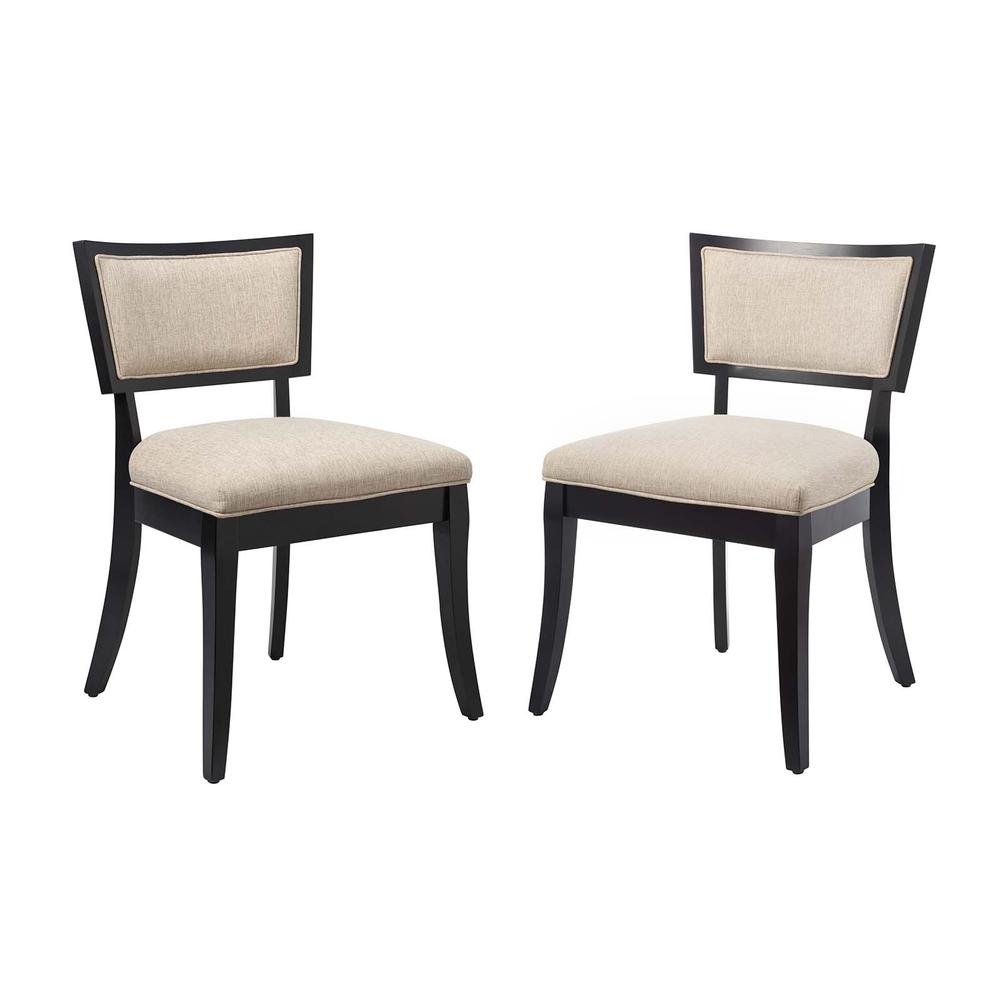 Pristine Upholstered Fabric Dining Chairs - Set of 2. Picture 1