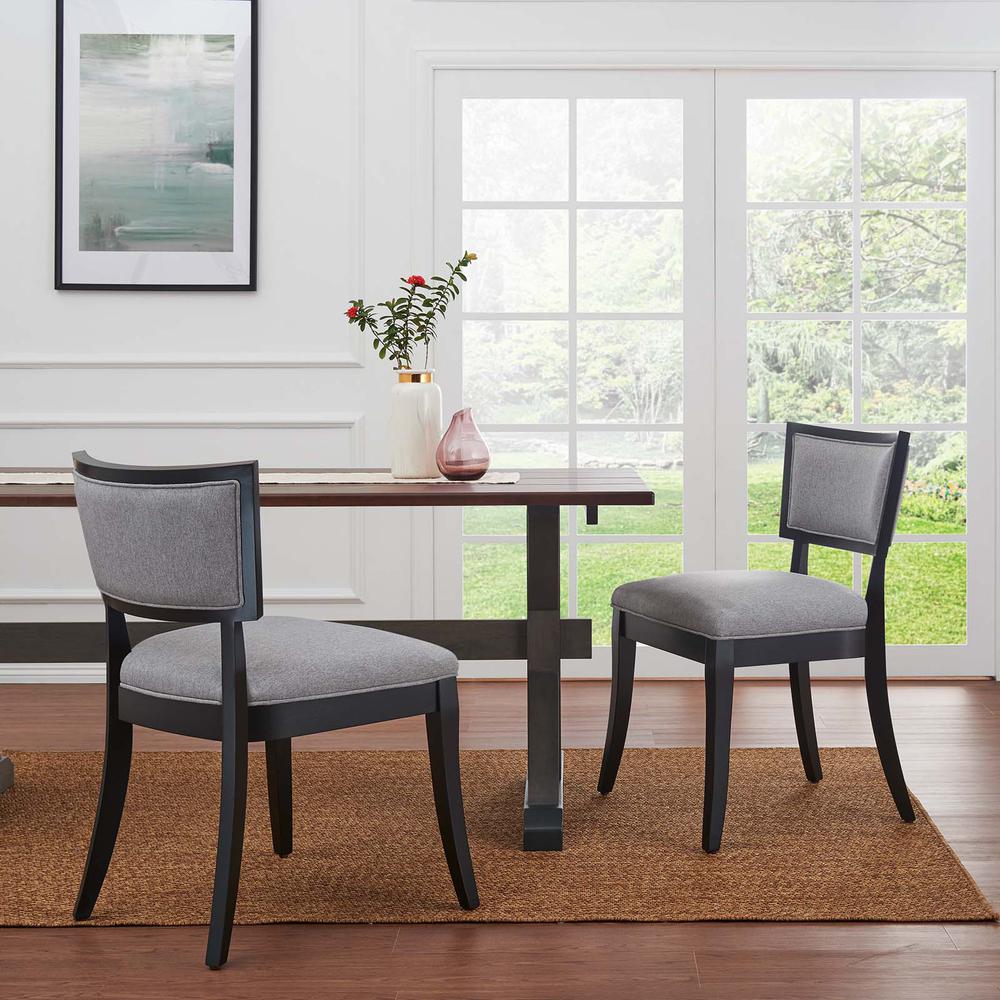 Pristine Upholstered Fabric Dining Chairs - Set of 2. Picture 8